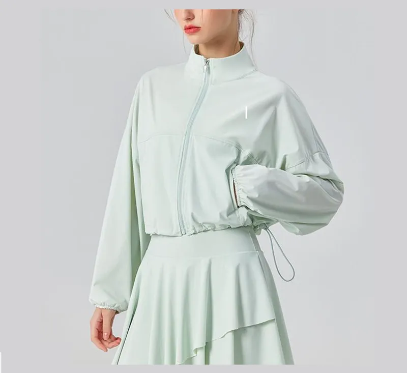 AYC221 MUJERES CHAQUETA DE YOGA ABRIGO DEPORTIVO ROPA DE YOGA APRETADA DE MANGA LARGA CON CREMALLERA DE CáRDIGAN