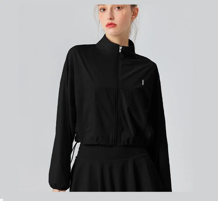 AYC221 MUJERES CHAQUETA DE YOGA ABRIGO DEPORTIVO ROPA DE YOGA APRETADA DE MANGA LARGA CON CREMALLERA DE CáRDIGAN