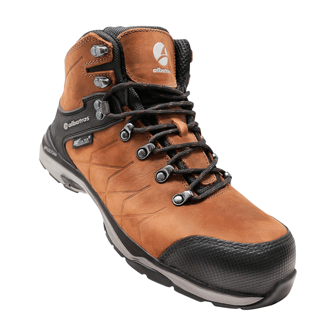 ALBATROS  PP63624511.5 TALLA 45 ZAPATO CUERO DE VACA DIELECTRICO PUNTERA COMPOSITE ANTIFATIGA CAFE/NEGRO