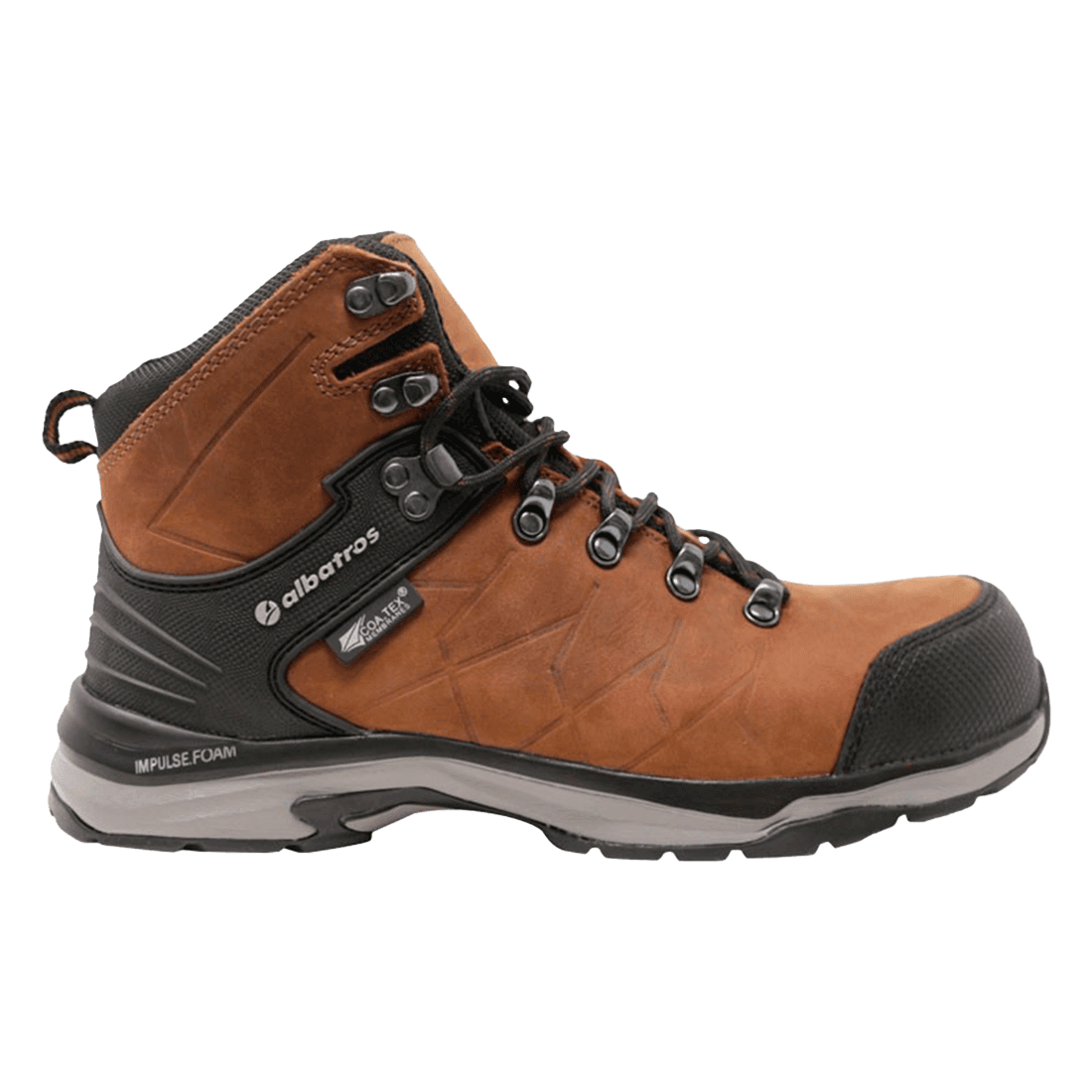ALBATROS  PP63624511.5 TALLA 45 ZAPATO CUERO DE VACA DIELECTRICO PUNTERA COMPOSITE ANTIFATIGA CAFE/NEGRO