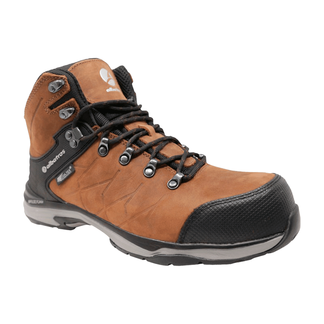 ALBATROS  PP63624511.5 TALLA 45 ZAPATO CUERO DE VACA DIELECTRICO PUNTERA COMPOSITE ANTIFATIGA CAFE/NEGRO