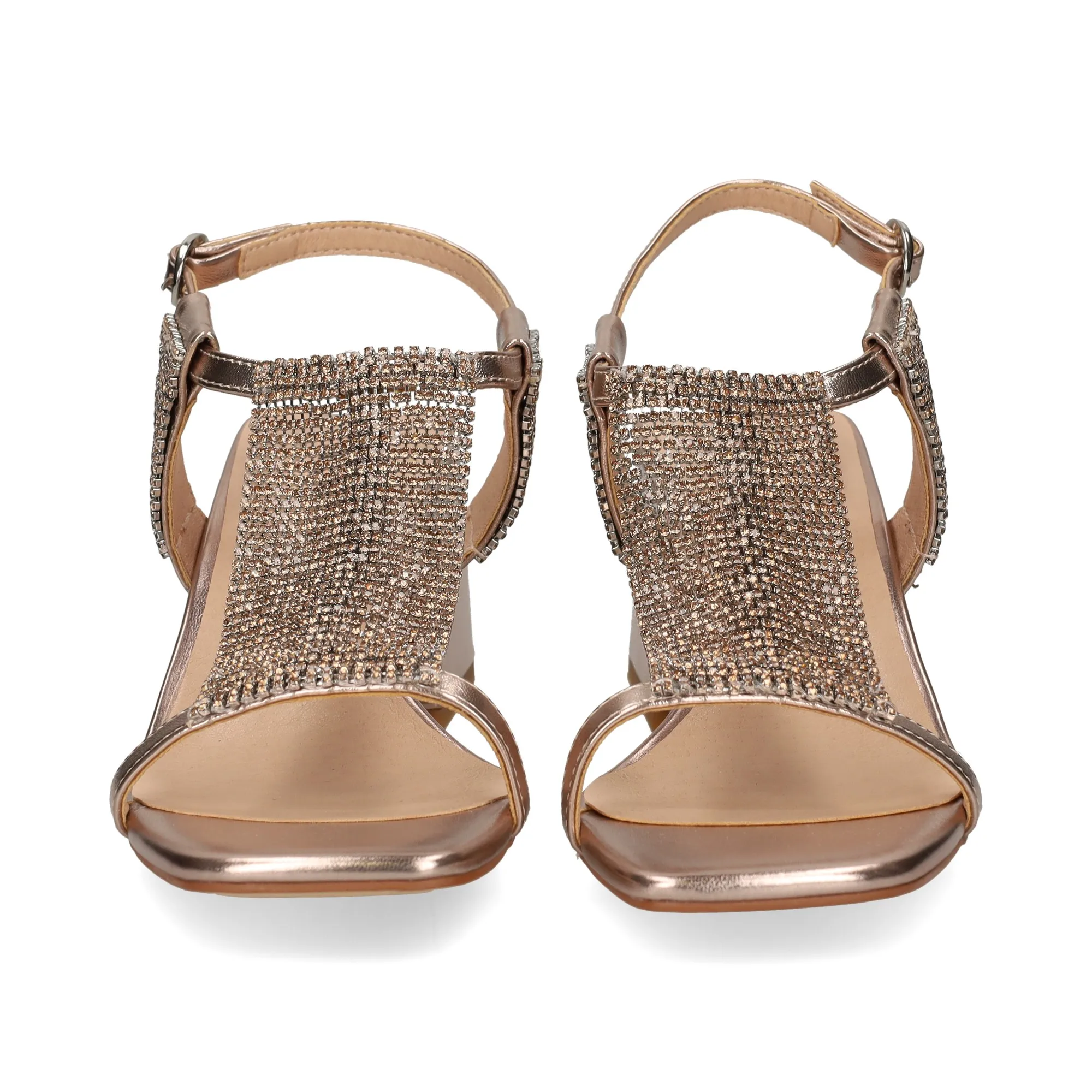 ALMA BLUE Sandalias con tacón de Mujer BRONCE