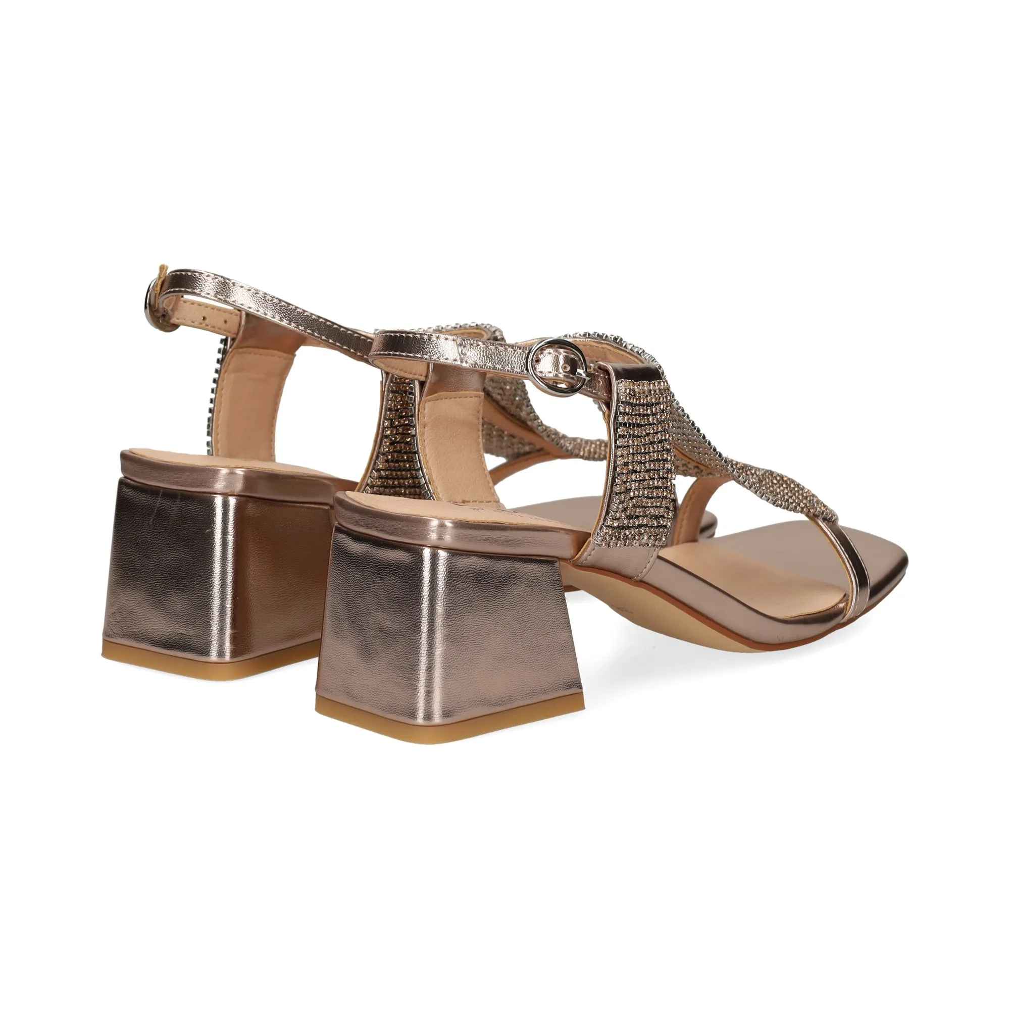 ALMA BLUE Sandalias con tacón de Mujer BRONCE