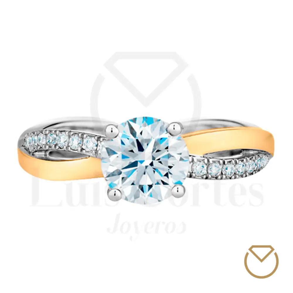Anillo de Compromiso Oro Plata / REF. 190COP