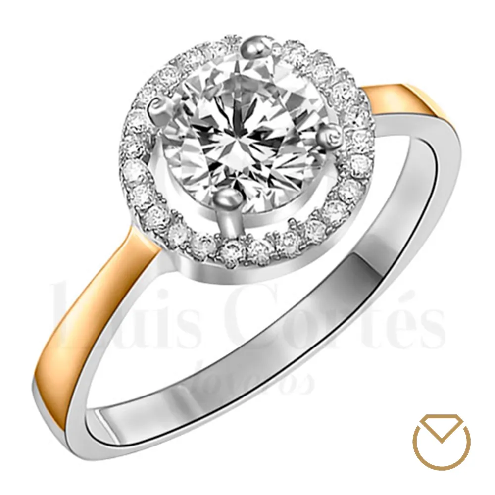 Anillo de Compromiso Oro Plata / REF. 194COP