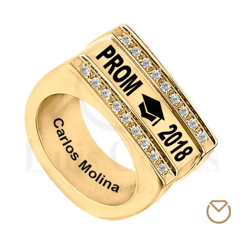 Anillo De Grado Hombre En Oro / REF. GOA005