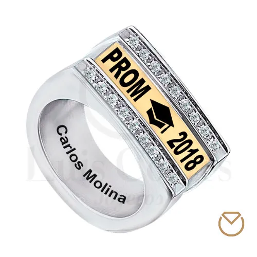 Anillo Grado Hombre Oro Y Plata / REF. GOP006
