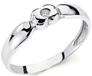 Anillo Oro Blanco Diamante