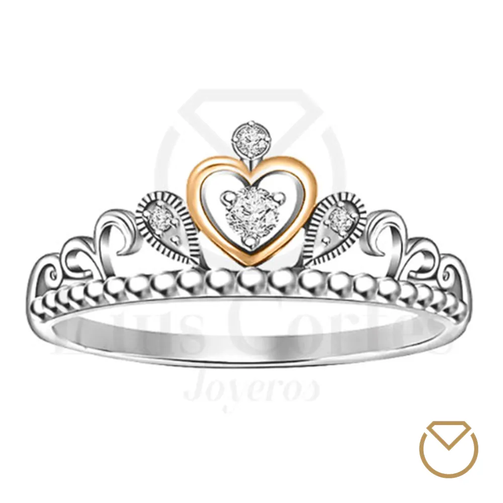 Anillo Quince Años Oro Plata / REF. 005QOP
