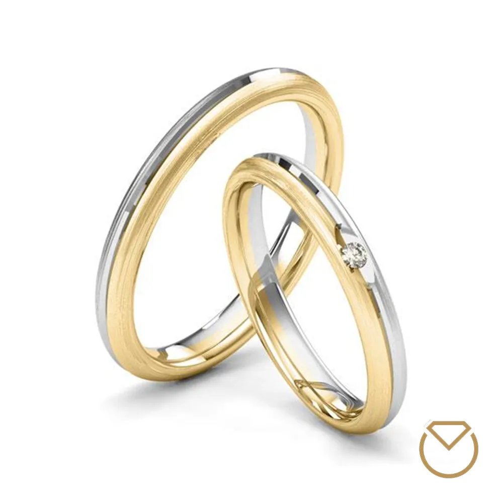 Argollas Dos Oros 18K/750 REF. 052ABA