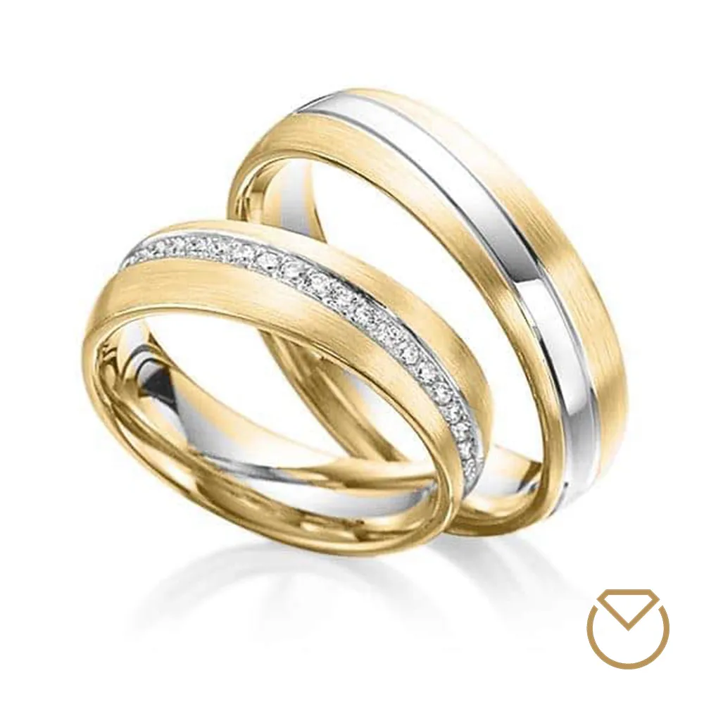 Argollas Dos Oros 18K/750 REF. 053ABA