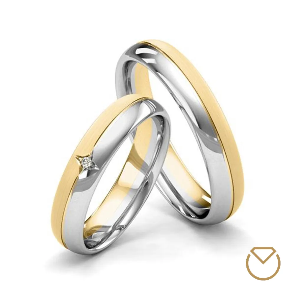 Argollas Dos Oros 18K/750 REF. 056ABA
