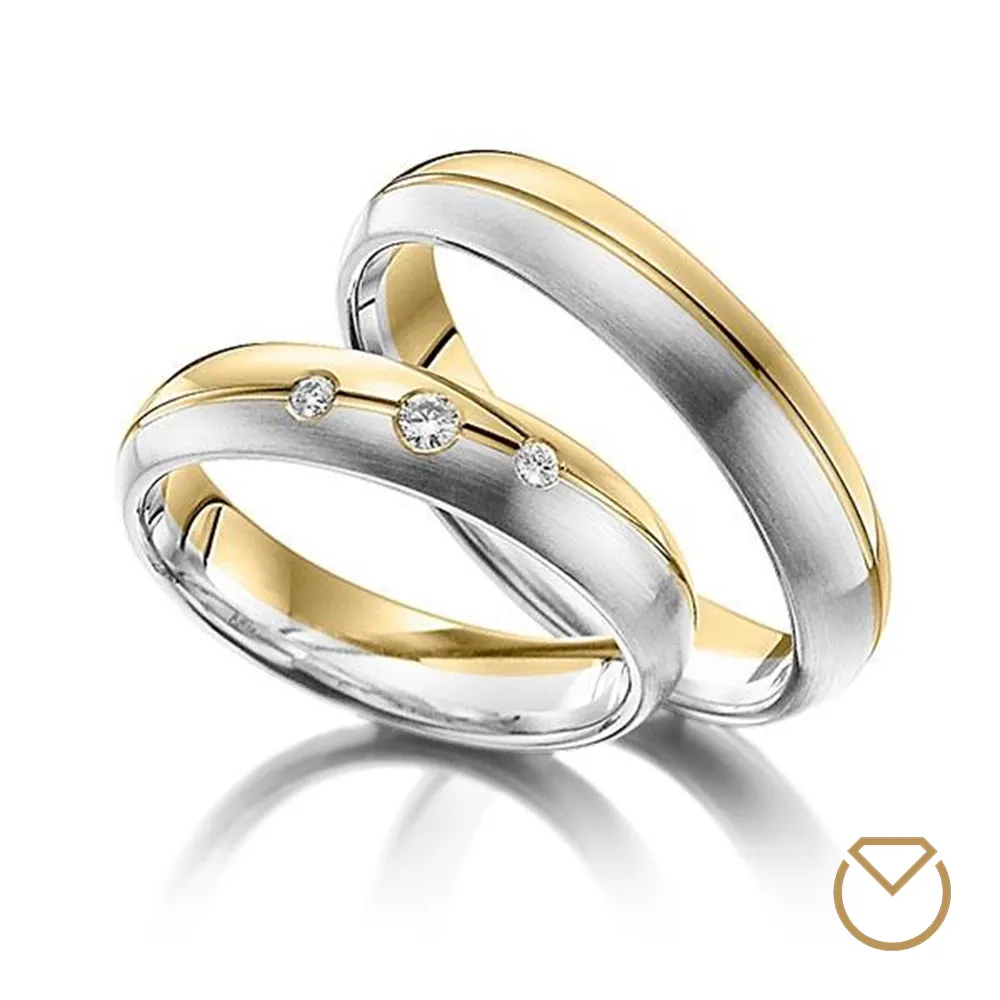 Argollas Dos Oros 18K/750 REF. 057ABA