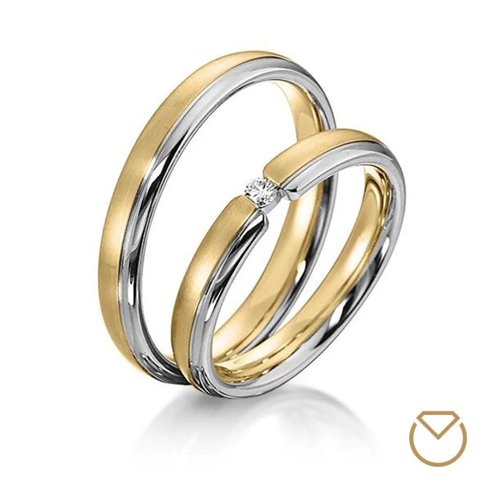 Argollas Dos Oros 18K/750 REF. 060ABA