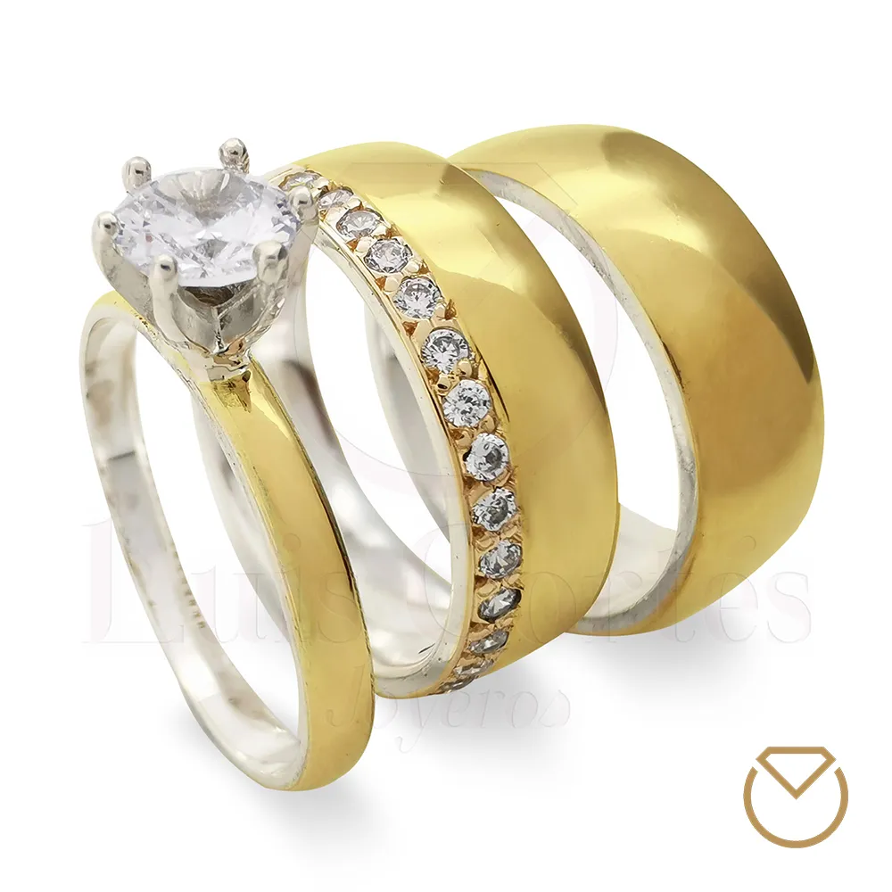 ARGOLLAS ORO 18KPLATA LEY 975GRATIS ANILLO / REF. 003SOP