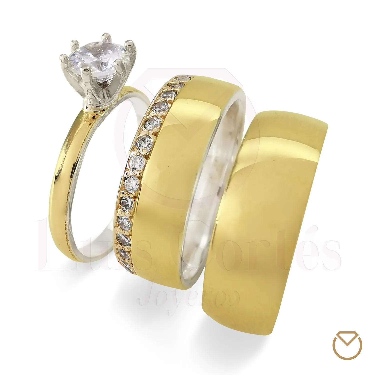 ARGOLLAS ORO 18KPLATA LEY 975GRATIS ANILLO / REF. 003SOP