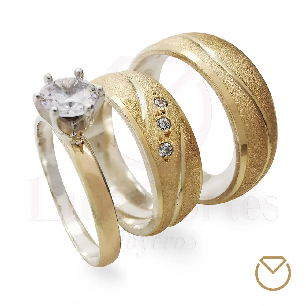 ARGOLLAS ORO 18KPLATA LEY 975GRATIS ANILLO / REF. 005SOP