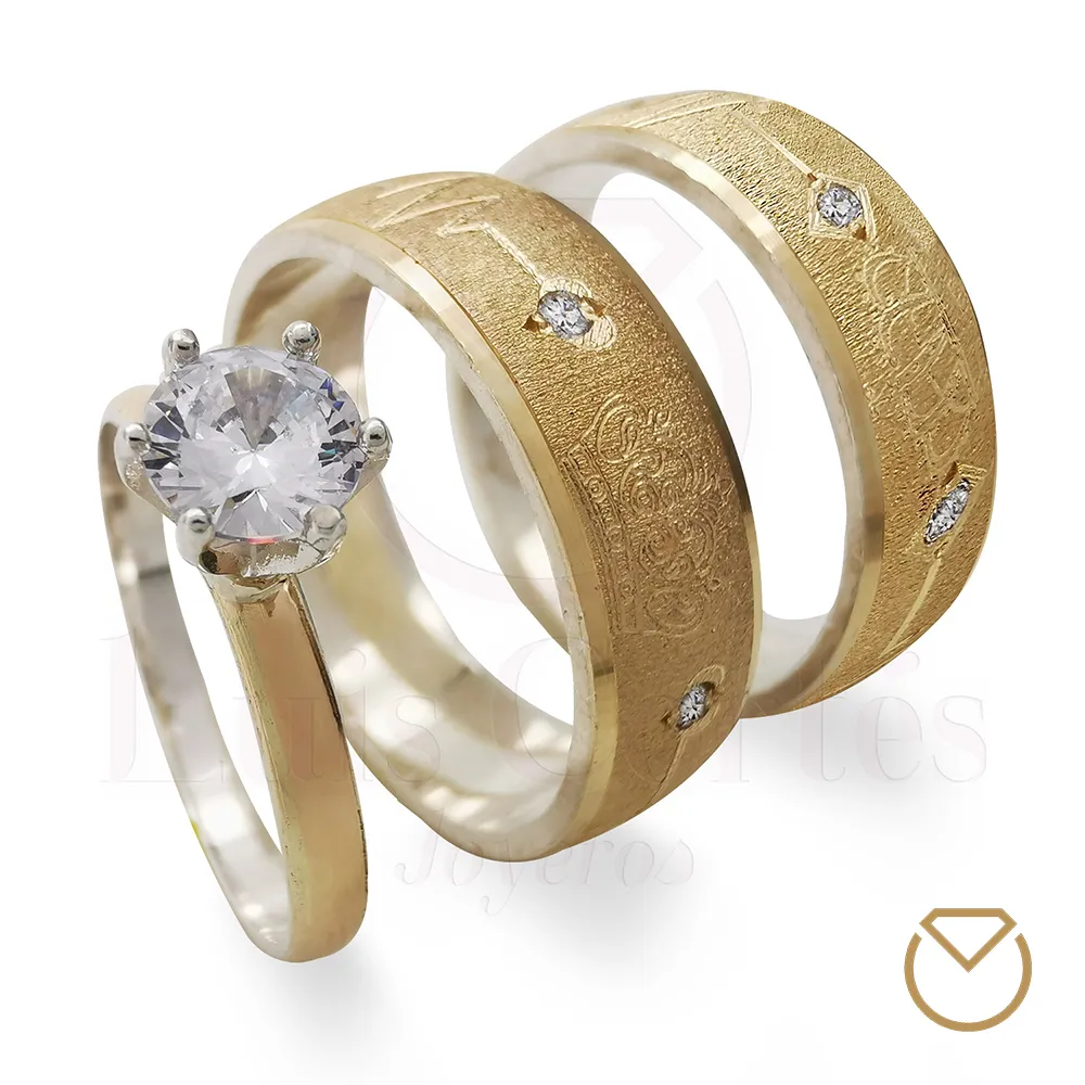 ARGOLLAS ORO 18KPLATA LEY 975GRATIS ANILLO / REF. 007SOP
