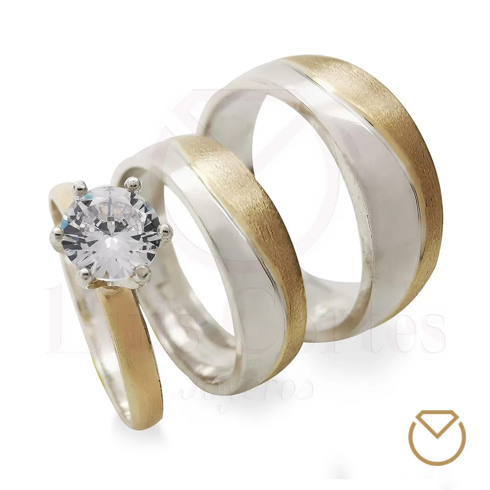 ARGOLLAS ORO 18KPLATA LEY 975GRATIS ANILLO / REF. 009SOP