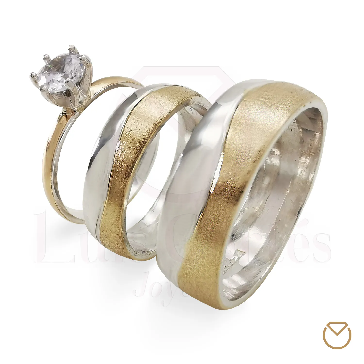 ARGOLLAS ORO 18KPLATA LEY 975GRATIS ANILLO / REF. 009SOP