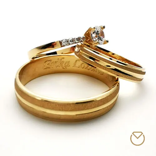 Argollas y anillo en oro 18k /REF. 062SO