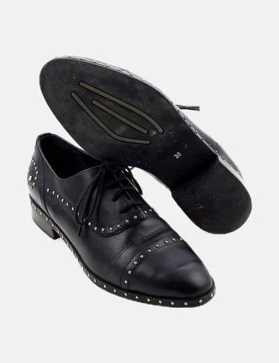 Bocage Zapato oxford negro tachas