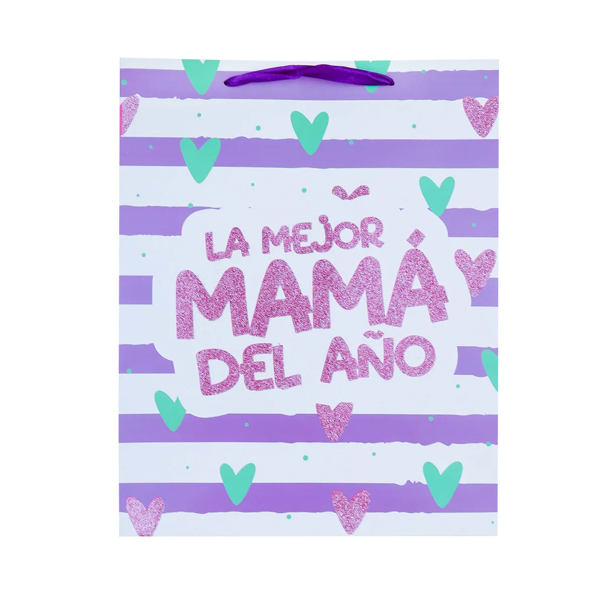 Bolsa de Regalo La Mejor Mamá del Ao, color Morado