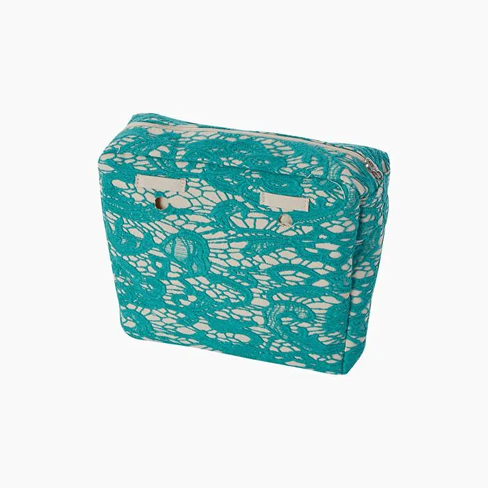 Bolsa interna macramè esmeralda O bag mini
