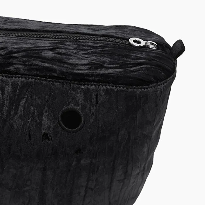 Bolsa interna O bag en terciopelo arrugado