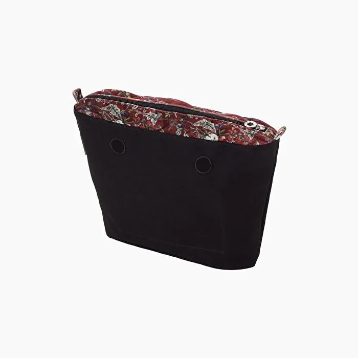 Bolsa interna O bag mini en terciopelo bordeaux