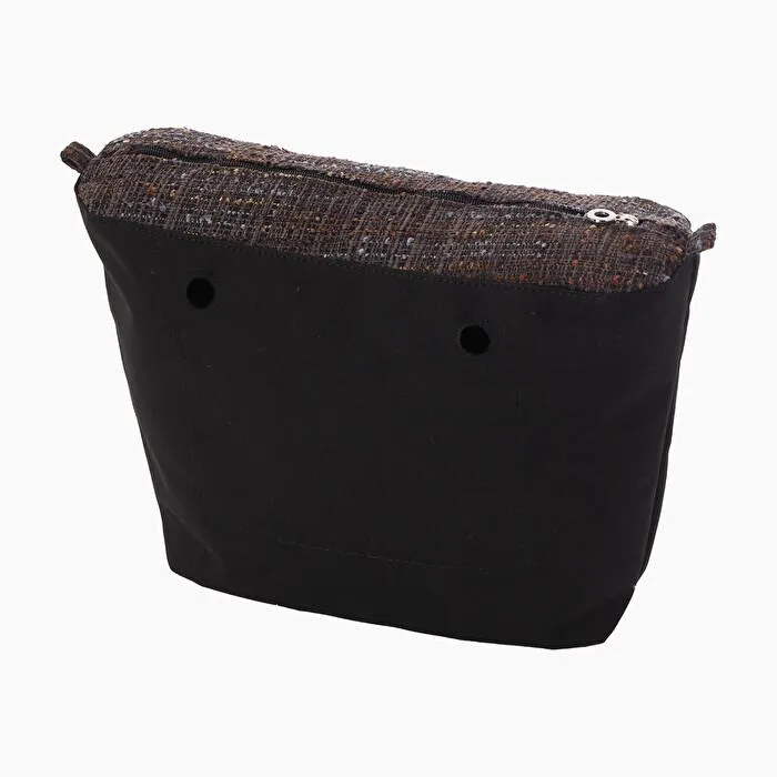 Bolsa interna O bag tweed bouclè chocolate