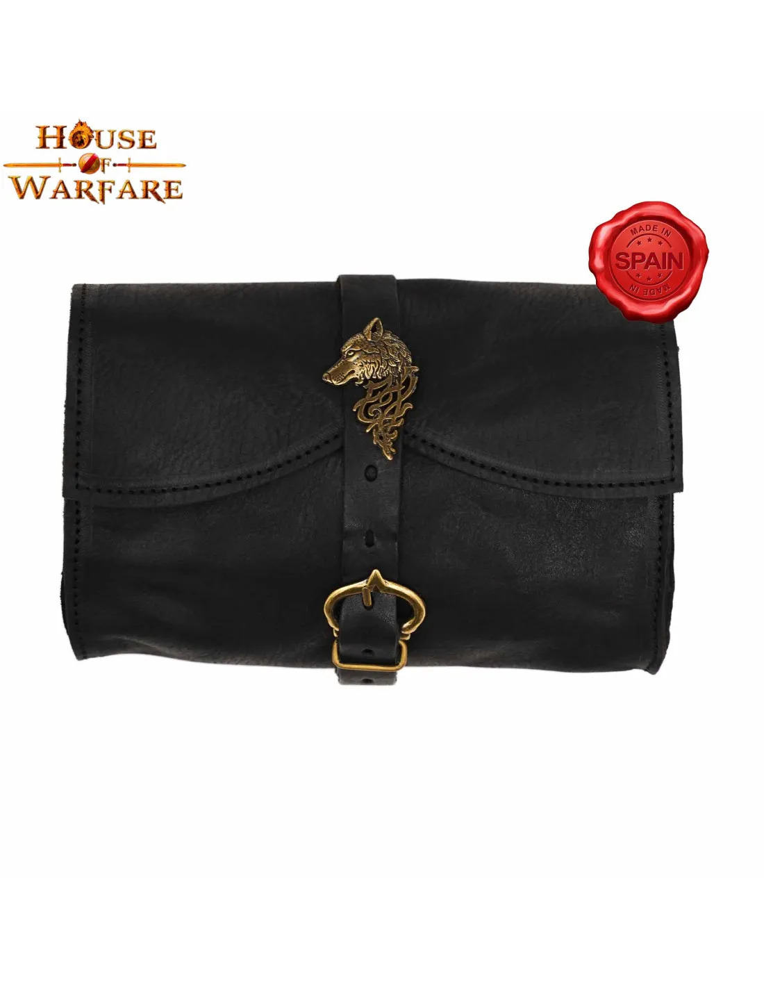 BOLSA, TIPO RIñONERA, LOBO AVENTURERO  NEGRA