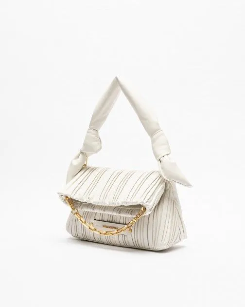 Bolso de hombro Karl Lagerfeld K/Kushion Knotted SM Fold Tote Blanco