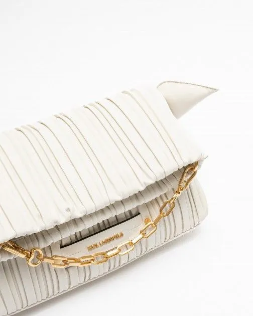 Bolso de hombro Karl Lagerfeld K/Kushion Knotted SM Fold Tote Blanco