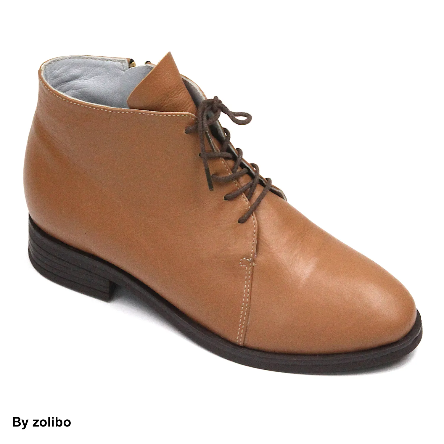 Botas bajas camel mujer