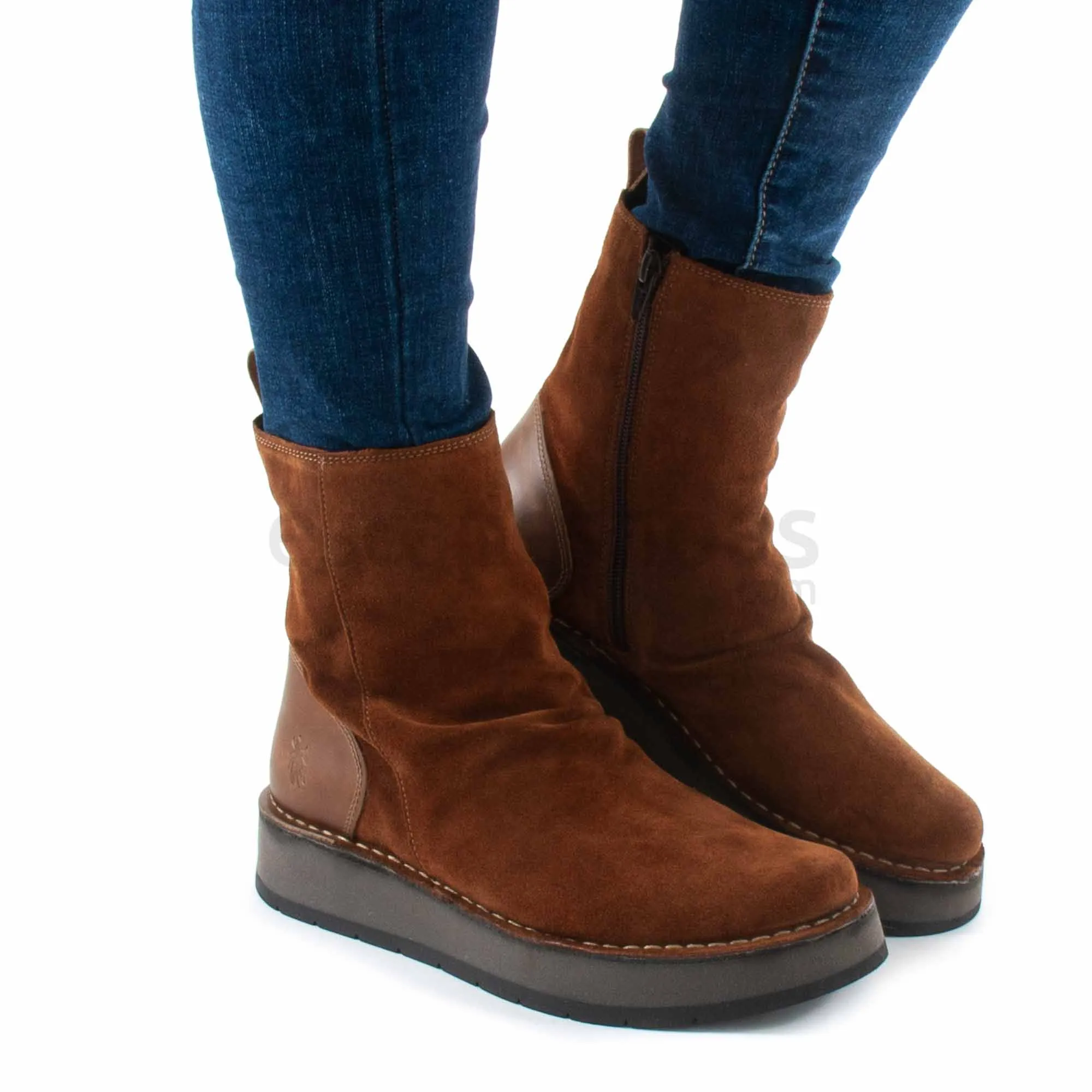 Botas FLY LONDON Reno053 Oil Suede Rug Camel P211053012