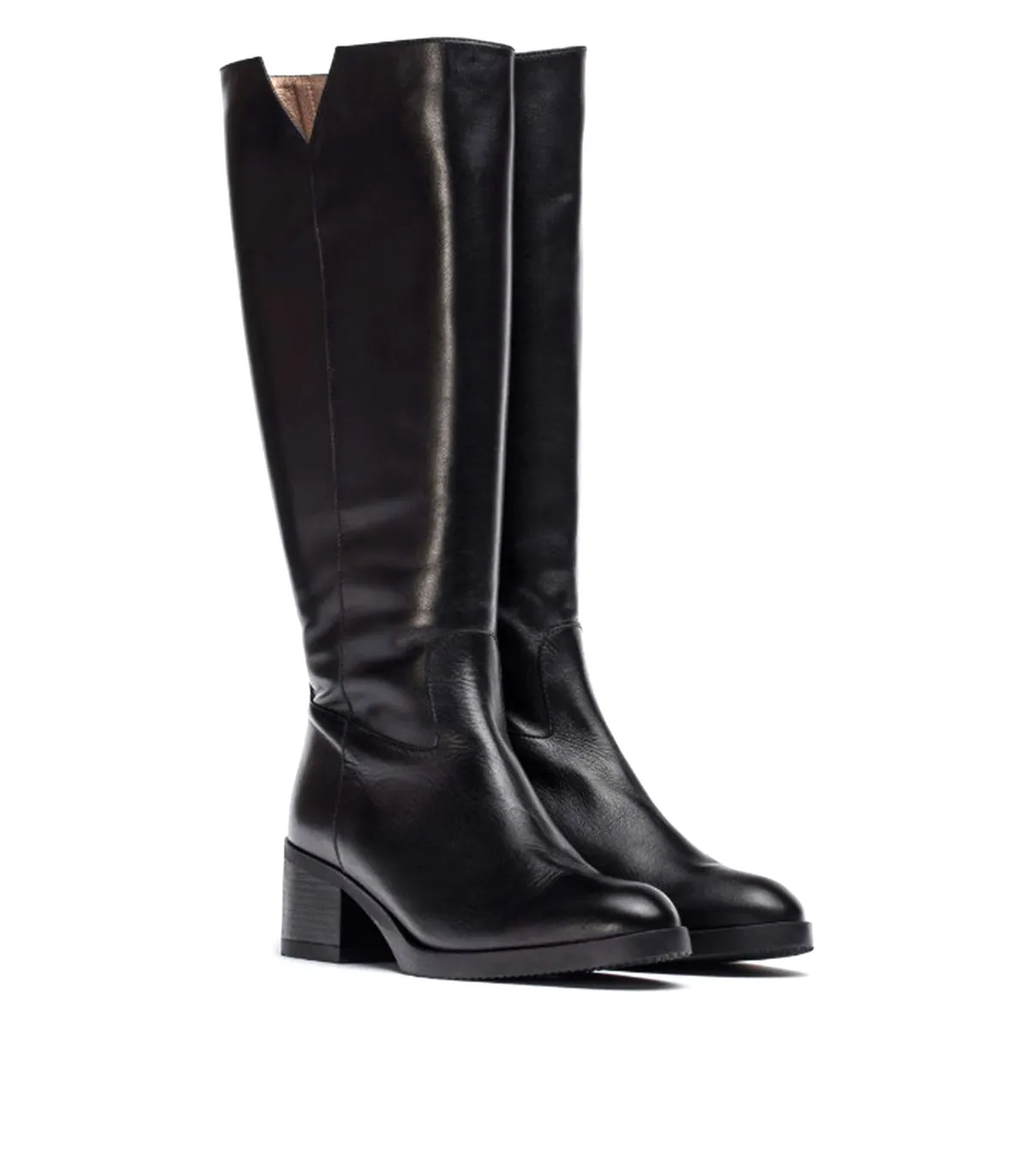 BOTAS MUJER TACÓN ANCHO G6222 NEGRO