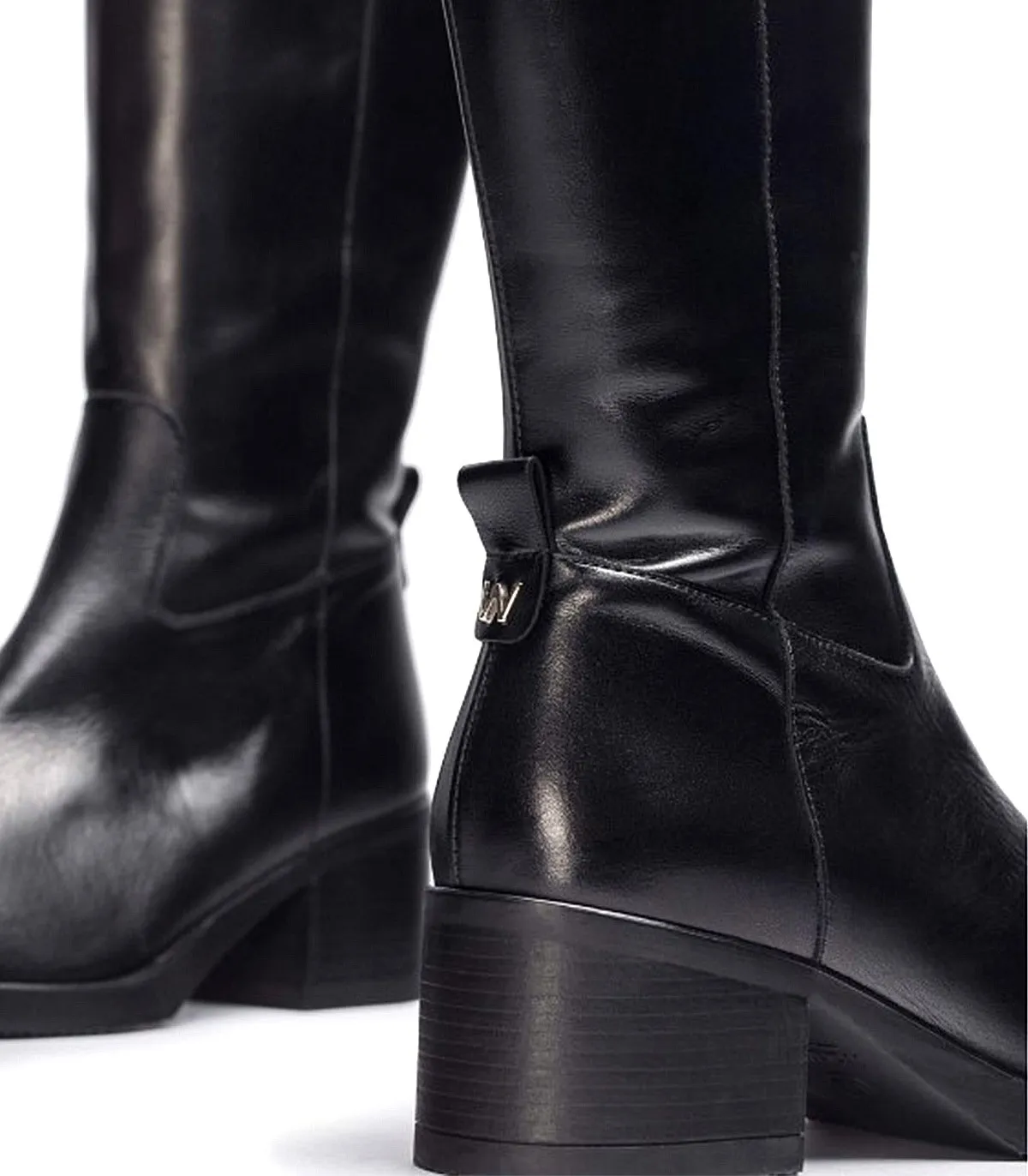 BOTAS MUJER TACÓN ANCHO G6222 NEGRO
