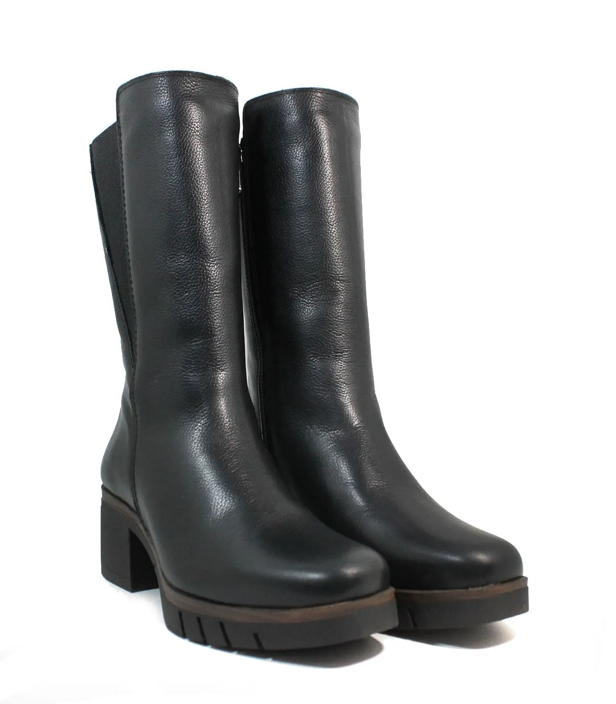 BOTAS MUJER TACÓN MEDIO 111138 NEGRO
