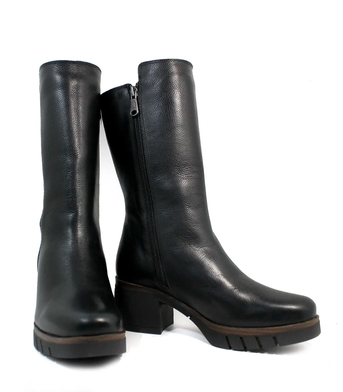 BOTAS MUJER TACÓN MEDIO 111138 NEGRO