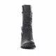 Botas tacón Deity negras con cremallera y doble hebilla