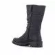 Botas tacón Deity negras con cremallera y doble hebilla