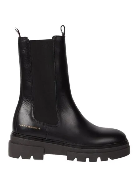Botas Tommy Hilfiger Chelsea Negras Para Mujer