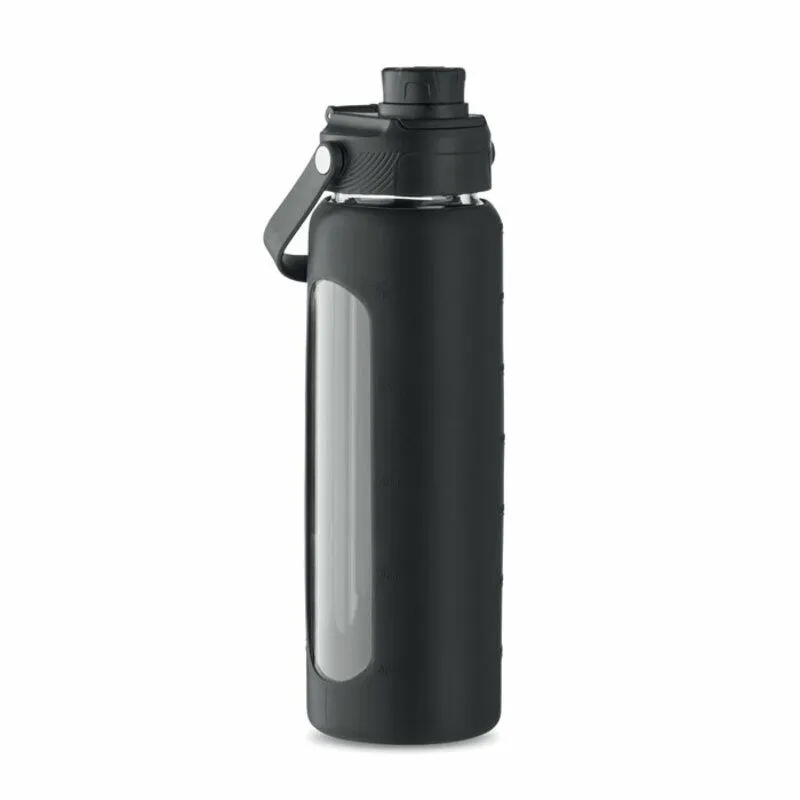 Botella de vidrio con funda de silicona publicitaria 750 ml. Keila