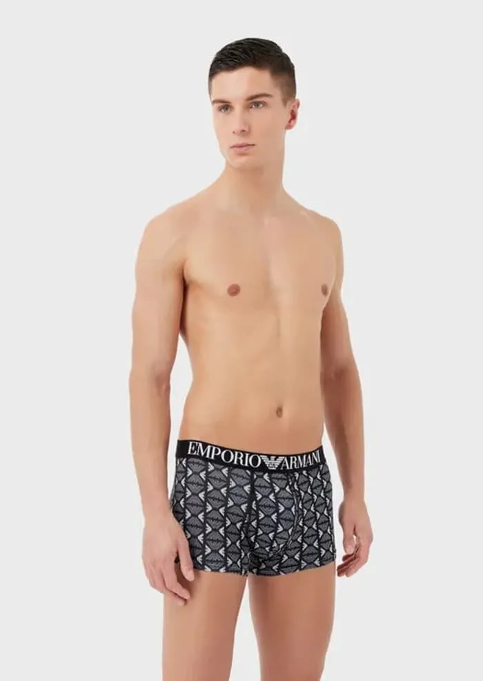 Boxer Emporio Armani 111290 3R535 06121 aquile nero/bianco