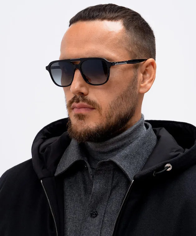 Brunello Cucinelli Sartorial Sunset Black Sunglasses