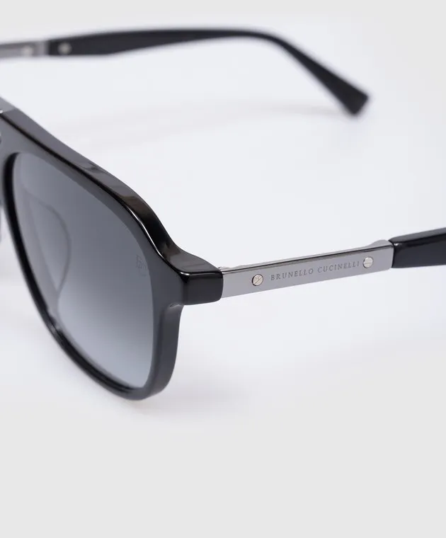 Brunello Cucinelli Sartorial Sunset Black Sunglasses