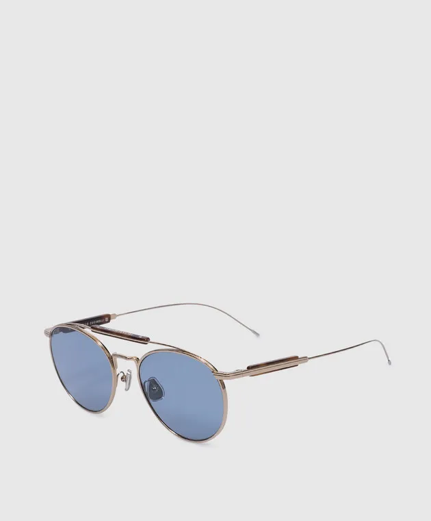 Brunello Cucinelli Sartorial Sunset gold sunglasses