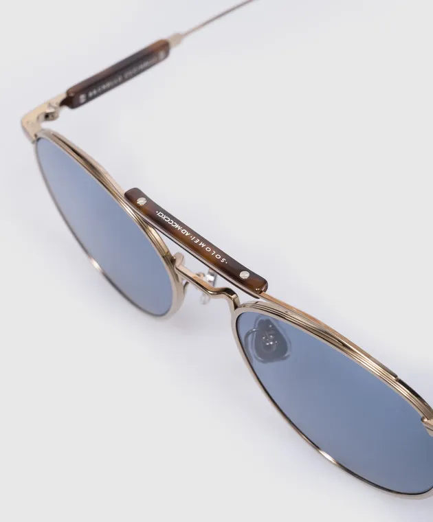 Brunello Cucinelli Sartorial Sunset gold sunglasses
