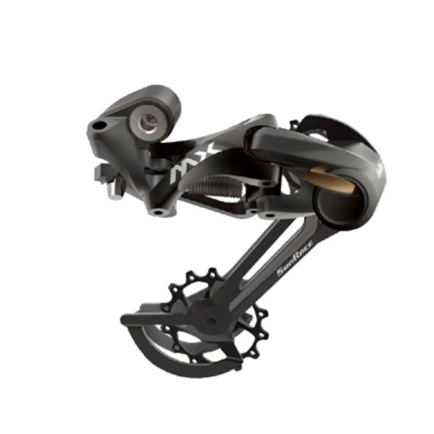 CAMBIO TRASERO SUNRACE RDMX70 MTB 10/11/12P 1150D MEDIANO SIN OREJA ALUMINIO CAJITA RDMX70.MD00.0S0.BXB